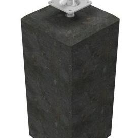 Betonpoer XL, 22 x 22 x 40 cm, recht, schroefdraad M20, antraciet.