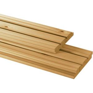 Vuren geschaafd triple profiel 2,2 X 14 X 400 cm, groen geïmpregneerd