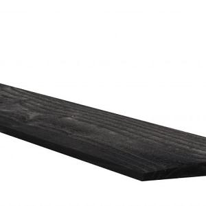 Douglas Zweeds rabat 1 zijde geschaafd, 1 zijde fijnbezaagd 1,1-2,7 x 19,5 x 500 cm, zwart gedompeld