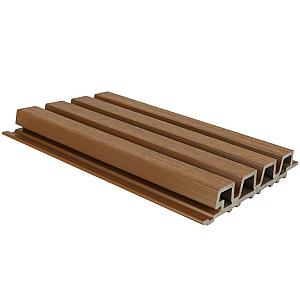 NewTechWood HKC co-extrusie Castellation PRO35 gevelbekleding, 3,3 x 21,5 x 390 cm, Red Cedar.