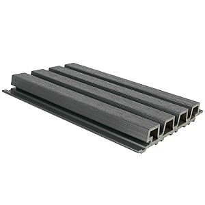 NewTechWood HKC co-extrusie Castellation PRO35 gevelbekleding, 3,3 x 21,5 x 390 cm, Silver Gray.