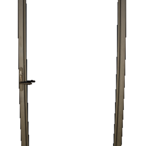 Verstelbaar stalen poortframe 98,5 x 190 cm, inclusief kokerprofiel en slot en beslagset, zwart gepo