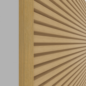 NewTechWood Aluminium Co-Extrusie Eindprofiel voor Castellation PRO – 5 x 5 x 300 cm, Red Cedar