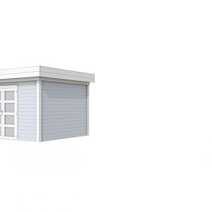 Vuren Topvision Parelhoen, 400 x 300 cm, wanden lichtgrijs en basis wit.