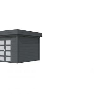 Vuren Topvision Bosuil, 300 x 300 cm, antraciet gespoten.