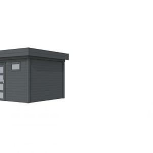 Vuren Topvision Tapuit, 300 x 300 cm, antraciet gespoten.