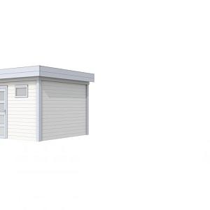 Vuren Topvision Tapuit, 300 x 300 cm, wanden wit en basis lichtgrijs.