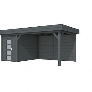 Vuren Topvision Kiekendief, 200 x 300 en luifel 400 cm, antraciet gespoten.