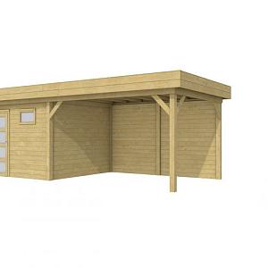 Vuren Topvision Tapuit, 300 x 300 en luifel 400 cm, groen geïmpregneerd.