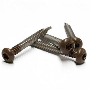 RVS schroef met gekleurde top voor NewTechWood Castellation PRO, set a 50 stuks incl. bit, Ipé.