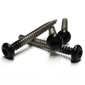 RVS schroef met gekleurde top voor NewTechWood Castellation PRO, set a 50 stuks incl. bit, Ebony Zwa