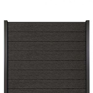 Elephant schutting Modular Evo houtcomposiet FSC 180x180 cm – Co-ex Antraciet met Antraciet Profiele