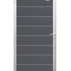 Elephant tuindeur Modular Evo houtcomposiet FSC 4x90x174 cm rock grey/alu – compleet met krukken, sl