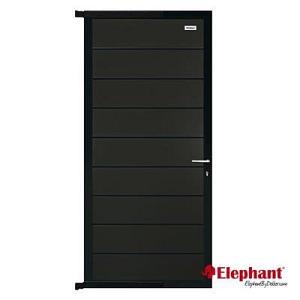 Elephant tuindeur Modular Evo houtcomposiet FSC 4x90x174 cm antraciet – antra profielen + beslag