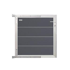 Elephant poortje Modular houtcomposiet FSC/GRS Rock Grey/Alu – compleet incl. slot en beslag