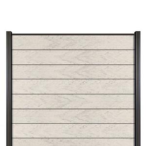 Elephant Schutting Modular Evo Houtcomposiet FSC 180x180 cm – Bicolor Grijs met Antraciet Aluminium 