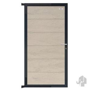 Elephant Tuindeur Forte Houtcomposiet FSC/GRS 4x90x180 cm – bicolor grijs met Aluminium Beslag