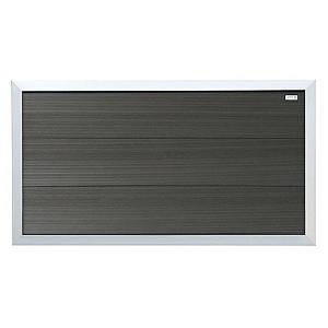 Elephant schutting Forte houtcomposiet FSC/GRS – halfhoog antraciet met aluminium kader (4x180x93 cm