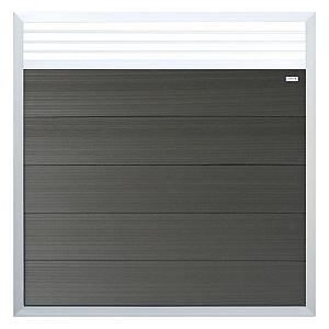 Elephant schutting Forte houtcomposiet FSC/GRS – antraciet decorelement met aluminium kader