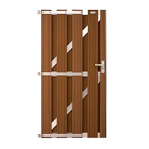 Elephant Tuindeur Design houtcomposiet FSC/GRS 3,9x90x180 cm bruin met aluminium liggers incl. besl