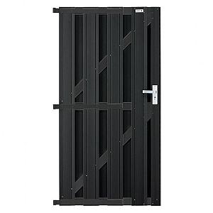 Elephant Tuindeur Design Houtcomposiet FSC/GRS – Antraciet – 3,9x90x180 cm – Inclusief Krukken, Slo