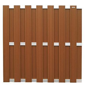 Elephant schutting Design houtcomposiet FSC/GRS 3,9x180x180 cm bruin met aluminium liggers