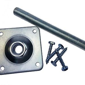 Elephant betonpoer beslagset M20 verzinkt staal   incl draadstang,verstelbare plaat, houtdraadbouten
