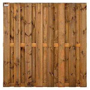 Elephant schutting bruin verduurzaamd Grenen FSC – XL 200x200 cm met 15 extra brede planken
