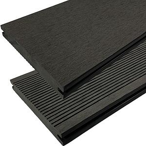 Elephant vlonderplank (clip) houtcomposiet FSC/GRS – 1,9 × 14 × 500 cm – Antraciet – Massief – Ribbe