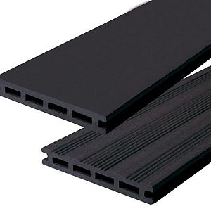 Elephant vlonderplank (clip) houtcomposiet FSC/GRS 21x145x3600mm 2 stuks antraciet semi-ribbel / vla