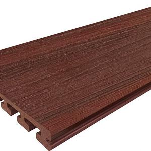 Eva-Last vlonderplank (clip) houtcomposiet FSC – 2,5 x 21 x 500 cm – I-series Padoek bruin houtnerf 