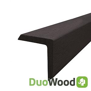 DuoWood Hoekprofiel 4,2x4,2x200 cm – Houtcomposiet Terrasafwerking in kleur Lava (antraciet)