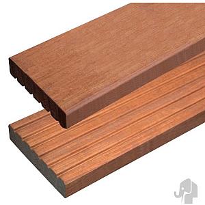 Elephant vlonderplank Bangkirai hardhout – 2,1 x 12 x 490 cm | Groeven profiel / vlak geschaafd