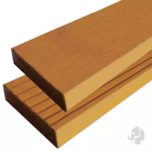 Elephant vlonderplank Bangkirai hardhout – 3,8 x 14,5 x 490 cm | Groeven profiel / vlak geschaafd