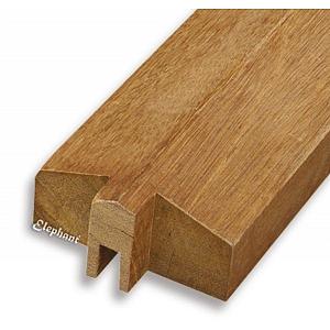 Elephant afdekprofiel Outdoor Bangkirai hardhout 3,2x6,8x180 cm – perfecte afwerking voor dubbel rab