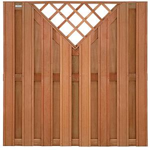 Elephant schutting met V-trellis van Keruing hardhout – duurzaam, stijlvol en onderhoudsarm