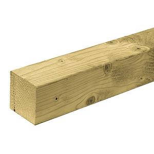 Groen Geïmpregneerd Vuren Paal PEFC Midden-Europees Geschaafd 12×12×300 cm – Duurzaam, betrouwbaar e