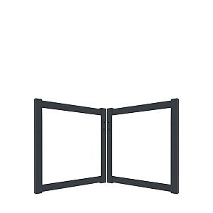 Boston maatwerk Dubbele poort klein max (B) 400cm (H) 100cm incl insteekslot