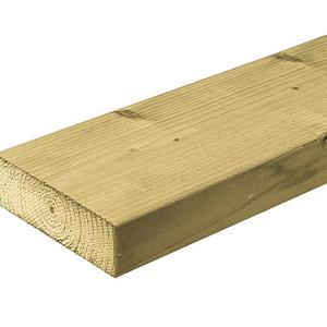 Groen Geïmpregneerd Vuren Plank FSC Noord-Europees Geschaafd 4,5×14,5×360 cm
