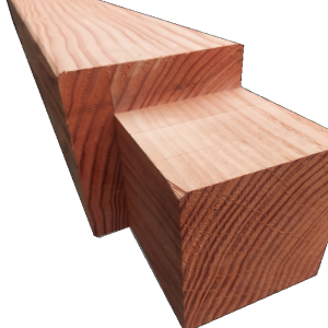 Douglas overkapping Hoekpaal met inkeping, Geschaafd;19x19x250 cm