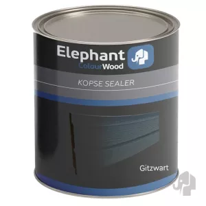 Elephant colourwood kopse sealer gitzwart  1 liter blik