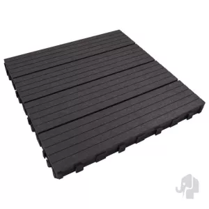 Elephant Click Terrastegel Houtcomposiet FSC/GRS 24x300x300 mm – 4 stuks Antraciet met Groeven en RV