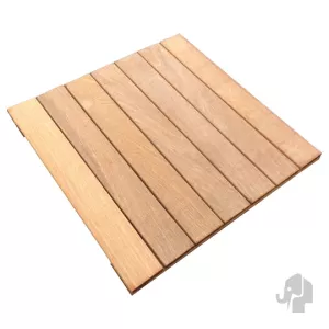 Elephant terrastegel Bangkirai hardhout 3x50x50 cm – Vlak geschaafd (7L boven / 3L onder)
