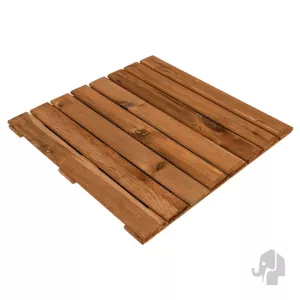 Elephant Terrastegel Bruin Verduurzaamd Grenen FSC 3 x 100 x 100 cm – Vlak Geschaafd