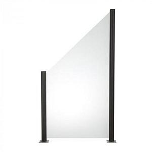 Elephant schuin links windscherm mat hardglas – stijlvol en functioneel