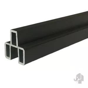 Elephant veer/tussenprofiel Modular Evo aluminium 2x2x179,3 cm antraciet – gepoedercoat (8 stuks in