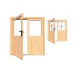 Dubbele deur Glas Douglas met losse roedes