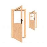 Enkele deur Linksdraaiend Glas Douglas (losse roedes)