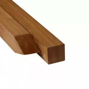 Geschaafde hardhouten paal 4,5 x 4,5 x 350 cm – Duurzaam en veelzijdig