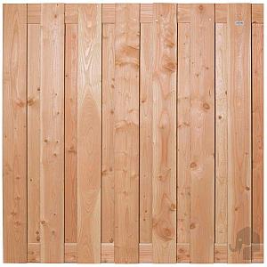 Elephant schutting geschaafd Douglas PEFC 48 x 1800 x 1800 mm met 16 mm vlak geschaafd en RVS geschr